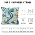 thumbnail image 6 of Ocean Theme Decorative Throw Pillow Cover 18x18 Set of 2, Turtle Seahorse Throw Pillows Linen Mediterranean Ocean Coastal Beach Outdoor Pillow Cushion Cases for Patio  Multiple specifications, 6 of 6