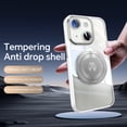 thumbnail image 3 of for iPhone 13 Magnetic Clear Case Compatible with MagSafe, Drop Protection Ultra Slim Shockproof Anti-Scratch Phone Case with Camera Lens Protector Dust-Proof for Men Women - White, 3 of 7
