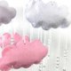 thumbnail image 2 of Baby bed mobile 3D cloud baby wind chime nursery girl crib bed clock, 2 of 5