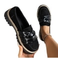 thumbnail image 6 of BXSRUTA Women's Plus Size Twisted Loafers Comfort Casual Spring Summer Shoes Low Top, 6 of 8