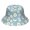 Daisy Pioneer Flower Blue Pattern, variant on Daisy Pioneer Flower Brown Pattern Bucket Hat, Outdoor Sun Hat with Wide Brim & Breathable Fabric, Foldable Design Gifts for Unisex Men Women