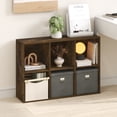 thumbnail image 2 of Furinno LUDER 6-Cube Open Shelves Bookcase. 9.5 x 24.6 x 35.4. Amber Pine, 2 of 5