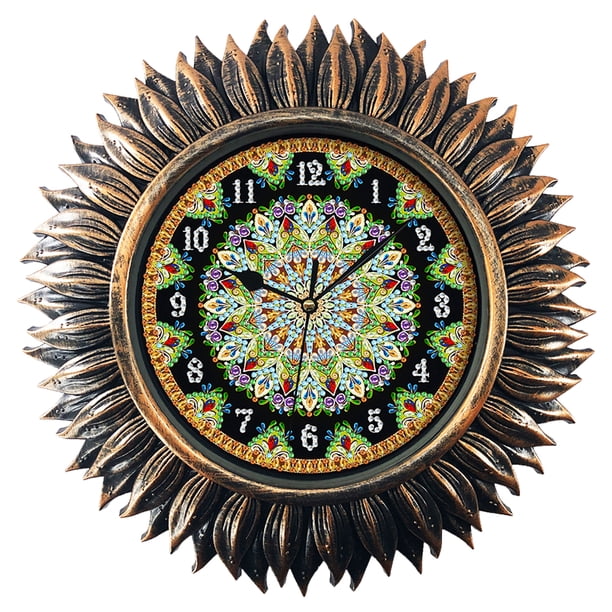 DIY Kit de pintura de diamantes Mandala flor en forma especial taladro reloj de pared artesanal Hugtrwg Para estrenar