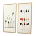 thumbnail image 3 of Designart "Minimalist Golf Tees V" Golf Framed Wall Art Set Of 2 - Green Sports Framed Canvas Set For Living Room Decor, 3 of 7