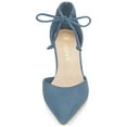 thumbnail image 2 of BLISSFUL STEP Escarpins Habillés à Talons Blocs Hauts pour Femmes à Bout Pointu avec Bride à la Cheville Haze Blue 10, 2 of 8