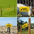 thumbnail image 3 of Electric Fence Warning Sign, 4 Pcs, Plastic Safety Sign for Farm & Home, 9.5 x 4.7 Inch, Yellow, 3 of 6