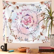 DaShan Bohemian Tapestry Wall Hanging,Mandala Floral Medallion Tapestries for Dorm Living Room Bedroom Decor 60Wx50L