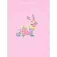thumbnail image 2 of Wonder Nation Toddler Girls Crewneck Tee with Long Sleeves, Sizes 18M-5T, 2 of 3
