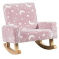 thumbnail image 1 of Costway Kids Rocking Chair Upholstered Flannel Children Rocker with Comfy Backrest Pink, 1 of 1