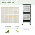 thumbnail image 6 of PawHut Large Bird Cage with 1.7 ft. Width for Wingspan, Bird Aviary Indoor with Multi-Door Design, Fit for a Canary, Finch, Conure, 55", 6 of 9