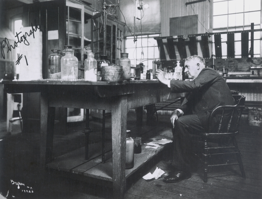 Thomas Edison (18471931) Namerican Inventor Edison In His West Orange New Jersey Laboratory
