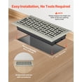 thumbnail image 4 of Vevor DBTFKT104INCF174NV0 4 x 10 in. Iron Floor Vents for HVAC Grilles, Nickel Plated - Pack of 2, 4 of 10
