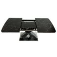 thumbnail image 7 of DreamBuck Modern Square Dining Table, Stretchable, Printed Black Marble Table Top + MDF X-Shape Table Leg with Metal Base, 7 of 7
