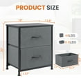 thumbnail image 4 of CONCETTA 2 Fabric Dresser, 20 Inch Adjustable Nightstand Feet Bedside Table with Drawers for Bedroom, Entryway, Closet, Gray, 4 of 8