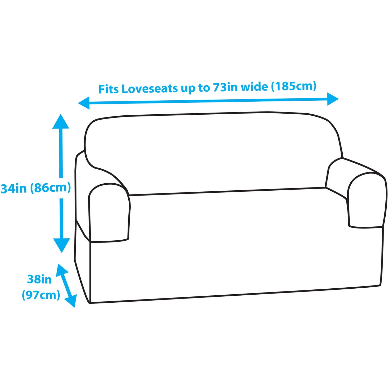 Mainstays Stretch Pixel 1 Piece Loveseat Furniture Cover Slipcover Mainstays Stretch Pixel 1 Piece Loveseat Furniture Cover Slipcover