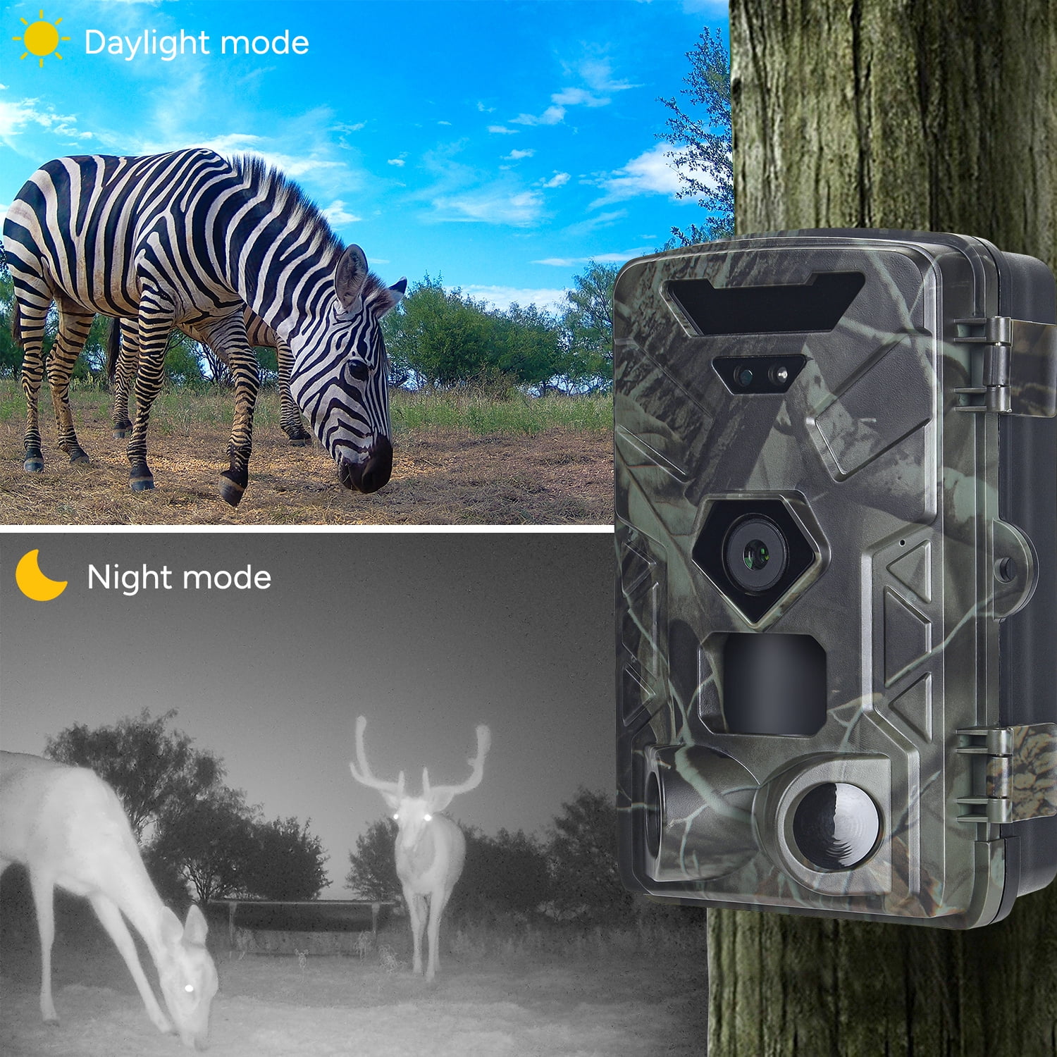 SuntekCam Hunting Trail Camera 36MP 4K with 32GB Micro SD Card IP65 Basic Wildlife Trail Monitor