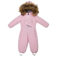 thumbnail image 4 of KAUOD Toddler Waterproof Snowsuits Outdoor Insulated One Piece Hooded Ski Suits Jumpsuits Kids Baby Multi Zipper Snow Suits, 4 of 9