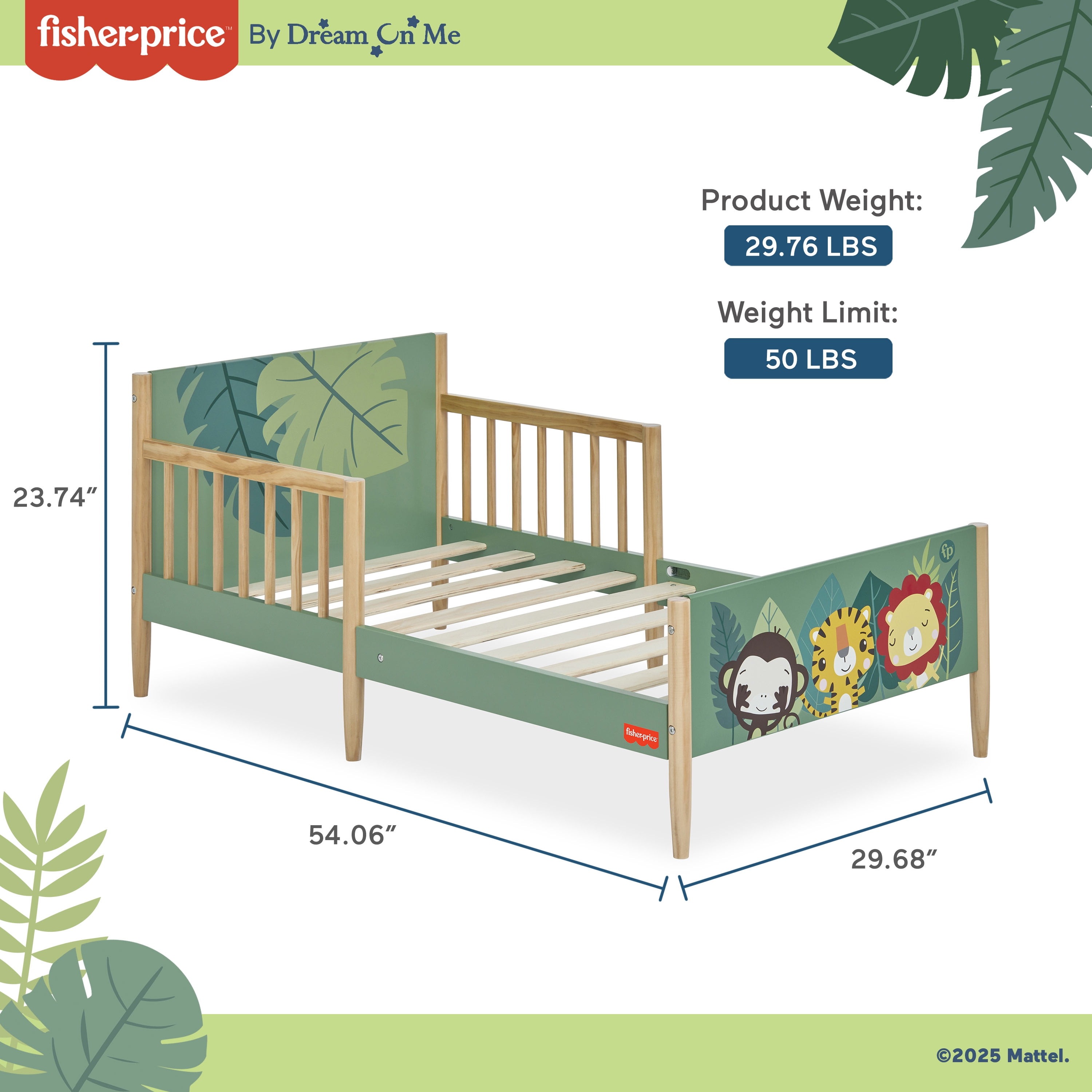 Fisher Price Fauna Collection Safari Dreams Toddler Bed by  Dream On Me