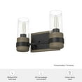 thumbnail image 6 of Hunter - River Mill 2-light Rustic Iron, Small Vanity Light, Dimmable, Rustic Style, Rectangle Shaped, for Bedrooms, Dining, Living Rooms - 19464, 6 of 6