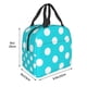 thumbnail image 3 of Fotbe Aqua And White Polka Dot Bolsa Térmica con Estampado y Forro de Aluminio Grueso Bolsa de Almuerzo con Bolsillo Frontal para Hombres y Mujeres, Ideal para Trabajo, Escuela, 3 of 8