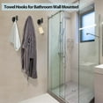 thumbnail image 4 of Towel Hooks for Bathroom,2 Pcs Wall Mount Towel Holder, Stainless Steel Heavy Duty Matte Wall Robe Hook, 4 of 7