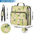 thumbnail image 2 of FORMRS Zipper Binder with Shoulder Strap 2-inch Ring 500 Sheet Capacity File Bag, Green Flowers Pattern, 2 of 5