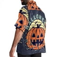 thumbnail image 3 of Halloween Font Men's Short Sleeve Button Down Hawaiian Shirts for Summer Beach Casual Printed Style, 3 of 6