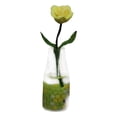 thumbnail image 1 of Mini modelo de flor Hugo Casa de muñecas jarrón cristal rosa amarilla, 1 of 9
