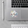 thumbnail image 2 of Funny Watercolor Adorable Maltese Peeking Through Torn Paper Effect Cutout Transfer Sticker Maltese Dog Lover Gifts Idea Transparent Decal Art Decor - 00026, 2 of 5