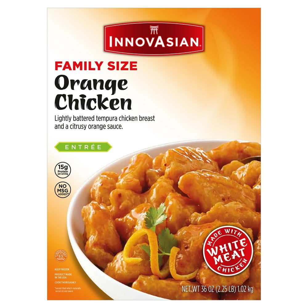 InnovAsian Orange Chicken, Family Size Frozen Asian Entrée, 36 Oz