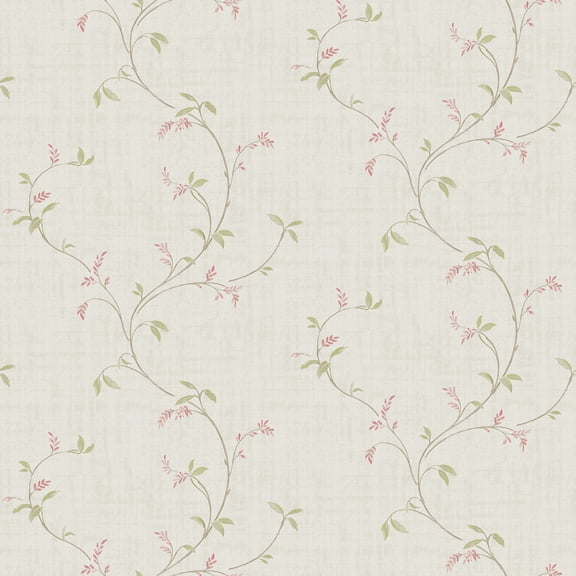 Chesapeake Madeley Pink Floral Trail Unpasted Non Woven Wallpaper, 20.5-in by 33-ft, 56.4 sq. ft.