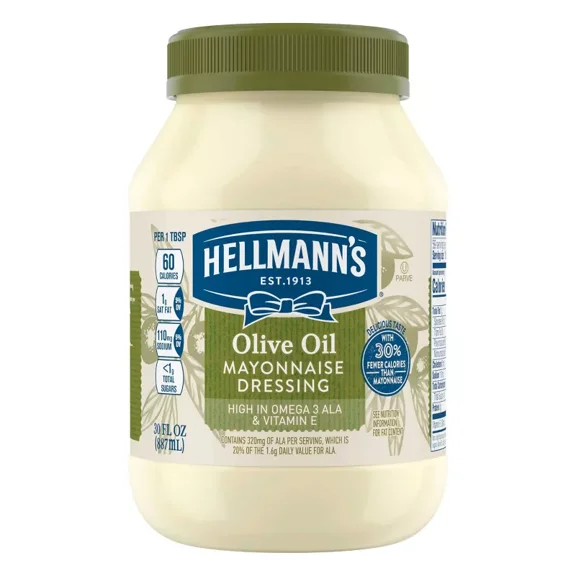 Hellmann's Mayonnaise Dressing with Olive Oil 30oz - Pack of 2