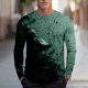 thumbnail image 1 of Amzcrzy Sudadera Para Hombre, Moda Informal, Estampado Deportivo, Manga Larga, Cuello Redondo, Blusas, Camisas, Verde Menta, M, 1 of 5