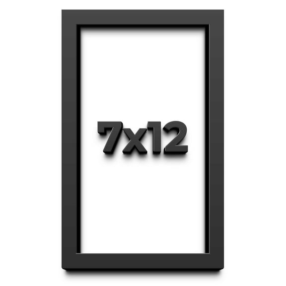 7x12 Shadow Box Frame Black | 1 inches Deep Real Wood Contemporary Shadowbox Display Frame | UV