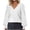 White, variant on HVOBTTY Womens Long Sleeve Pullover T Shirt, Fall Tops for Women, Women's Casual Plus Size Solid Color V Neck Loose Top Black, M
