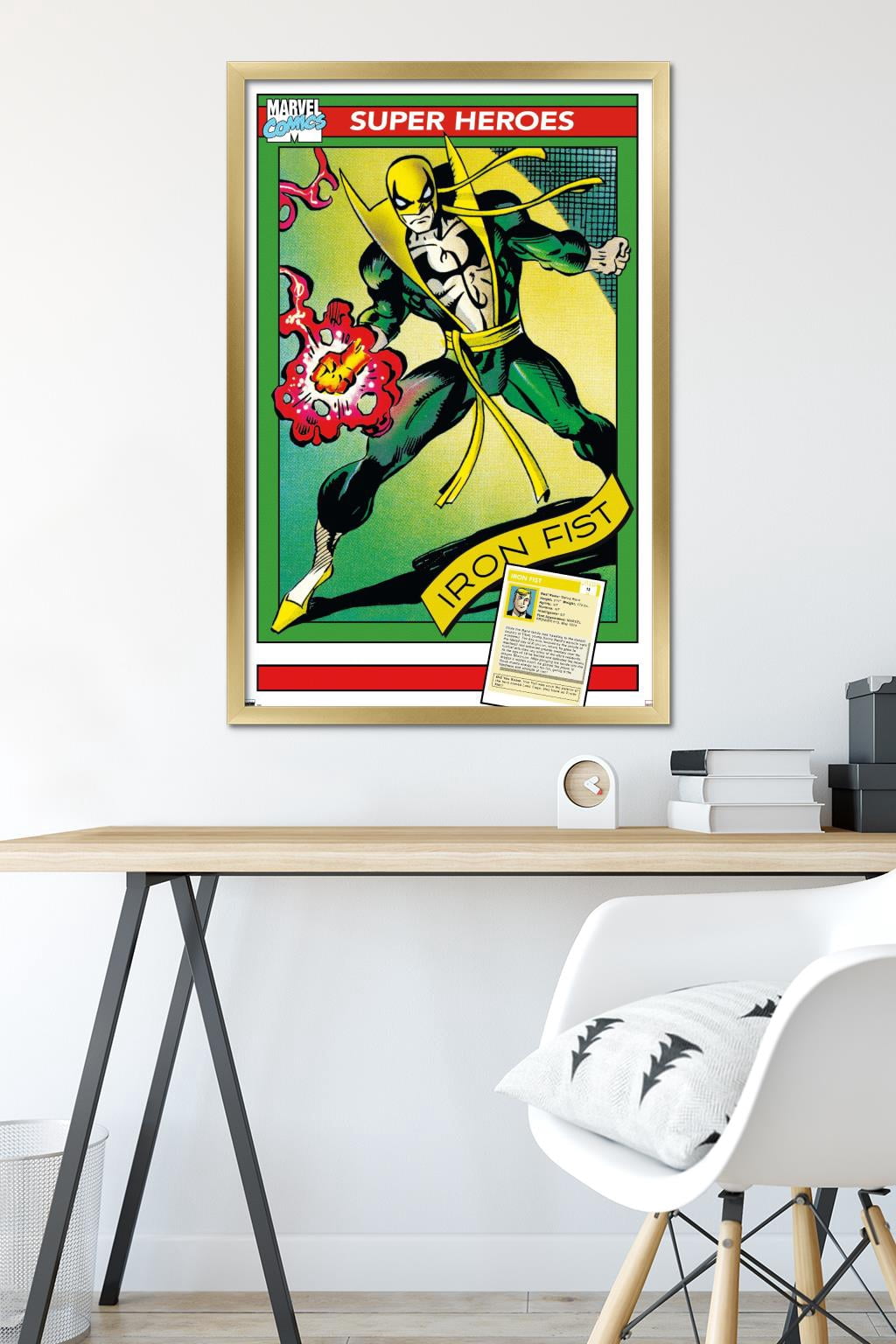 Marvel Trading Cards - Iron Fist Wall Poster, 22.375" x 34" Framed