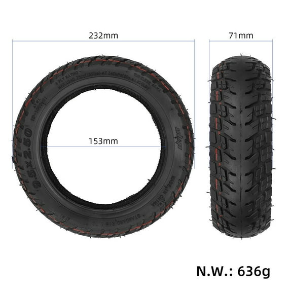 9.5 Inch 9.5*2.50 Tubeless Off-Road Tyre For Niu Kqi3 Electric Scooter 9.5X2.5 1Pc