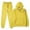 Yellow, variant on BLOCLOALO 2 Piece Lounge Set Long Sleeve Pullover Hoodie Sweatshirts Solid Color Sweater Casual Suit Sportswear Long Sleeved Trousers Two Set Jogger Sets Drawstring Pants Comfortable Sets Beige L
