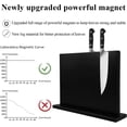 Magnetic Knife Block - Black Acacia Wood Knife Holder Stand,12 Inch ...
