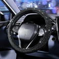 thumbnail image 2 of Trayknick Steering Wheel Cover Universal Anti-slip Plush Car Bling Rhinestones Steering Wheel Protector for Women, 2 of 13