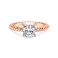 thumbnail image 3 of 1 Carat IGI Certified Cushion Shape Lab Grown Diamond Engagement Ring | 14K Rose Gold |Sansa Solitaire Diamond Ring | FG-VS1-VS2 Quality Friendly Diamonds, 3 of 4
