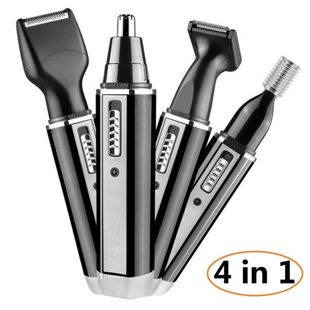 4 In 1 Rechargeable Hair Beard Eyebrow Ear Nose Shaver Trimmer Electric Razor Kit, Christmas Gifts for Men