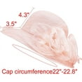 thumbnail image 5 of Big Brim Hat Organza Hats Summer Beach Cap Tea Party Wedding Fascinator Church Hats, 5 of 5