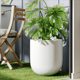 thumbnail image 3 of BEMAY 12 Inch Ceramic Plant Pot, Large Indoor Outdoor Planter with Drainage Hole and Silicone Plug, White Flower Pot for Houseplants, Patio and Garden, 3 of 11