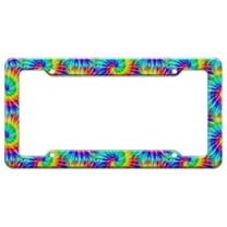 Tie Dye Pattern License Plate Tag Frame