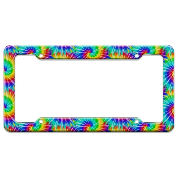 Tie Dye Pattern License Plate Tag Frame