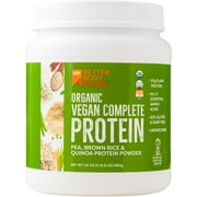 BetterBody Foods Organic Vegan Complete Protein, Unsweetened, 20g Protein, 1.5lb, 24.0oz