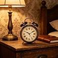 thumbnail image 5 of MMJ Alarm Clock Vintage Double Chime Metal Desk Clock Silent Non Ticking Noisy Bell 6.88x4.92x2.16in for Bedroom Office Home Decor, 5 of 6