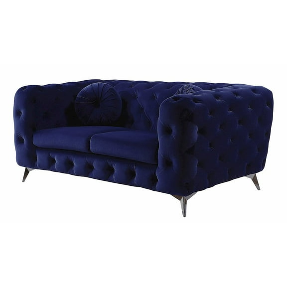 ACME Atronia Loveseat in Blue Fabric