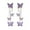 Purple, variant on KDSJSXW Pearl Stud Earrings for Women 2024 New Sweet Purple Crystal Butterfly Earrings Women's Advanced Sense Temperament Long Face Showing Small Tassel Earrings Earrings (Purple,One Size)